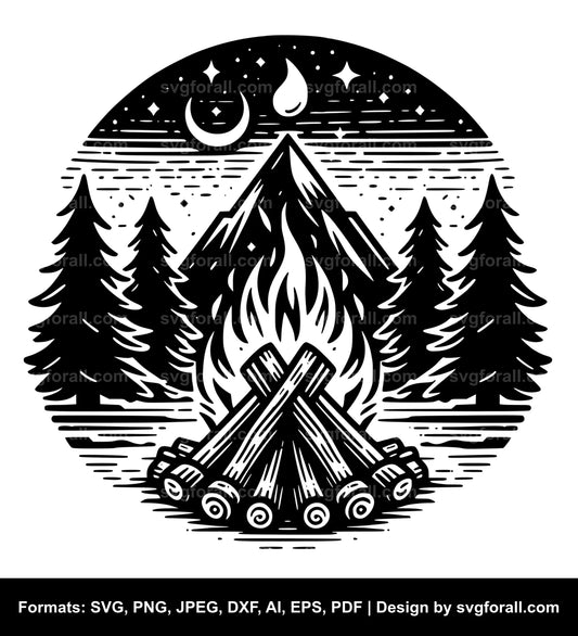 Campfire SVG Design