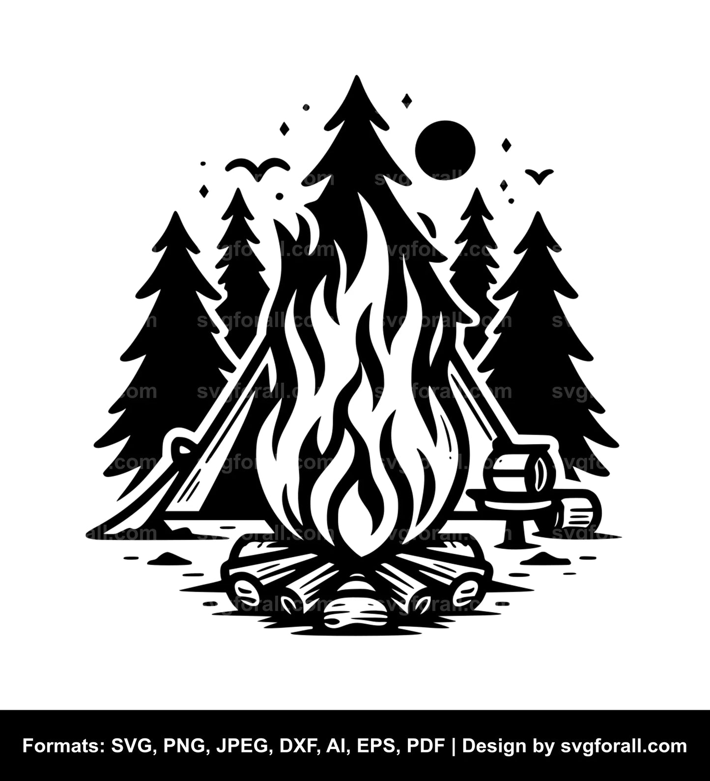 Campfire SVG Vector