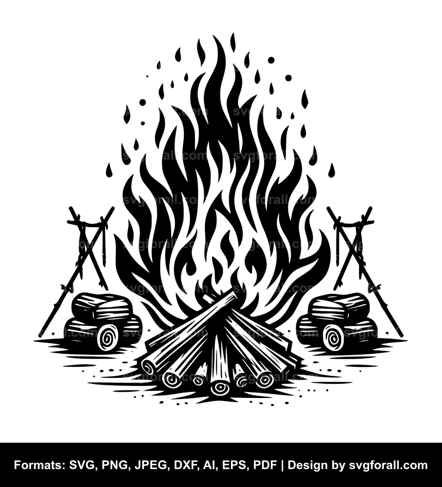 Campfire Vector SVG