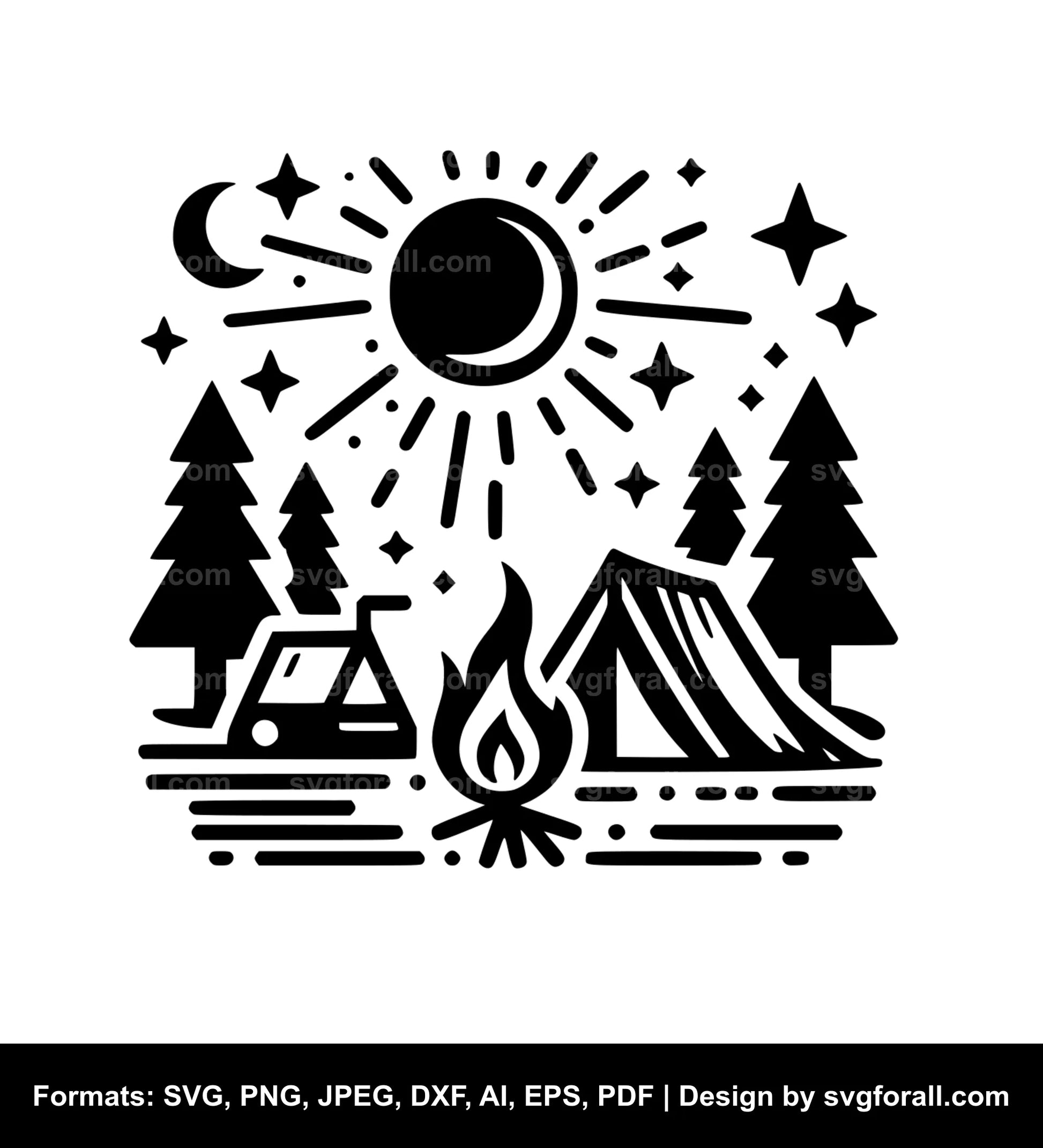 Camping Clipart SVG