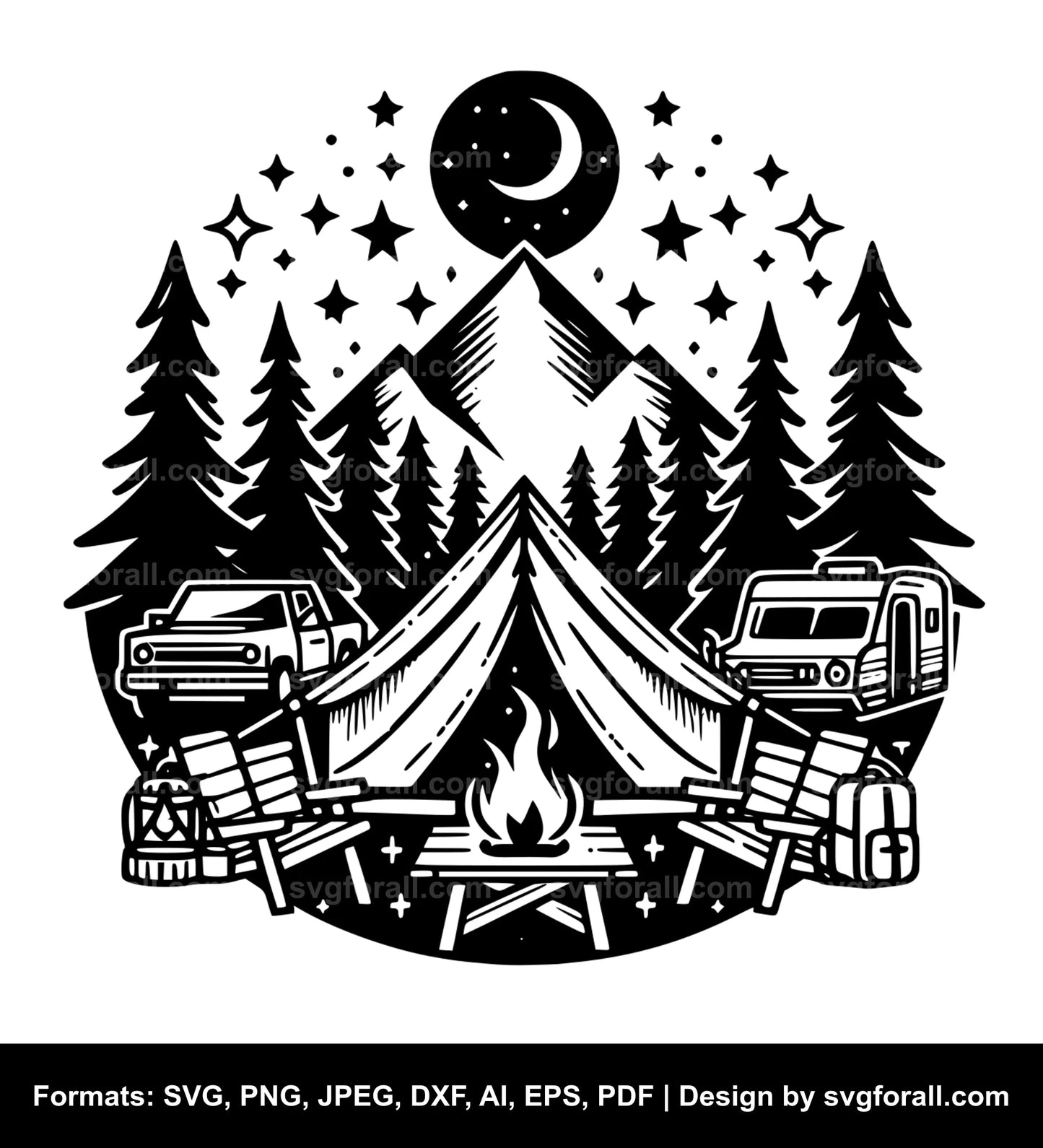 Camping Cricut SVG