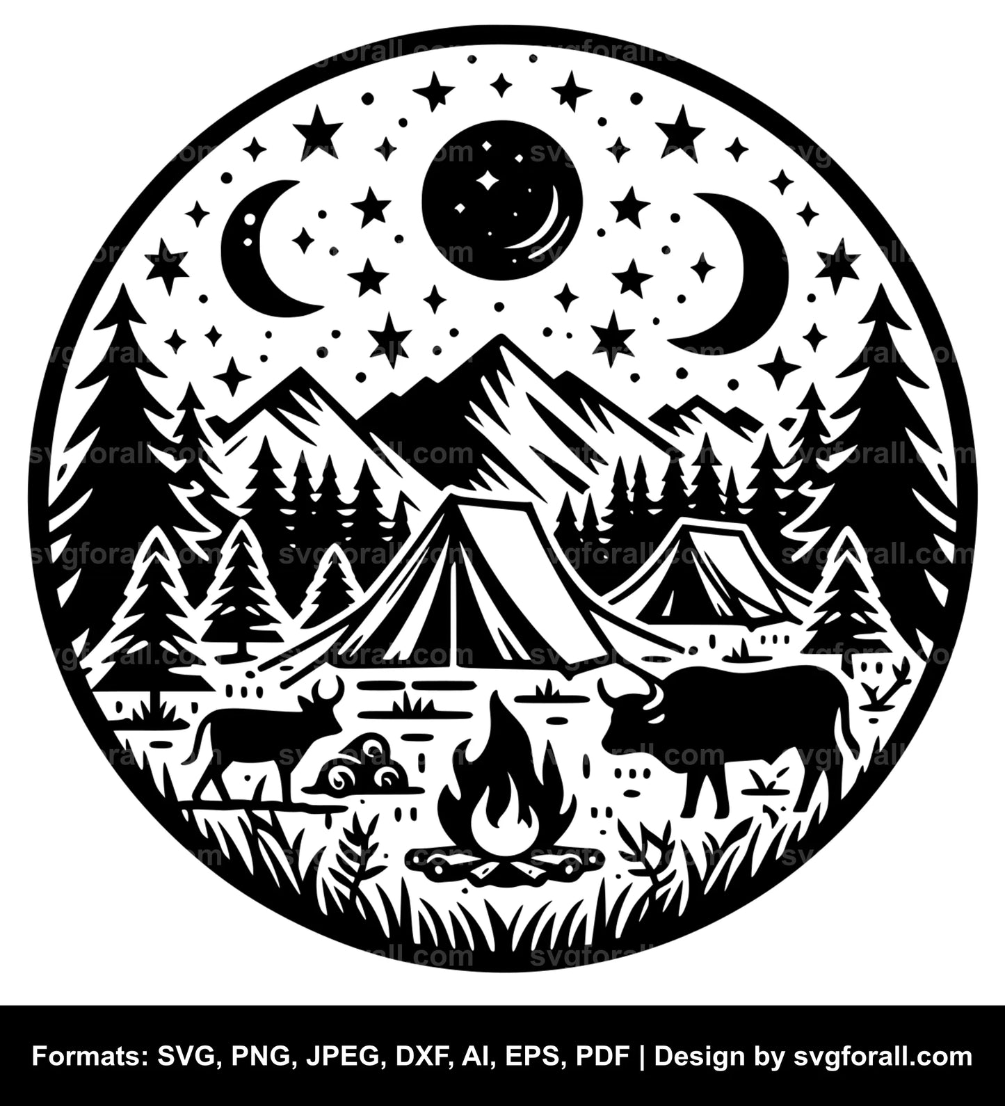 Camping SVG Vector