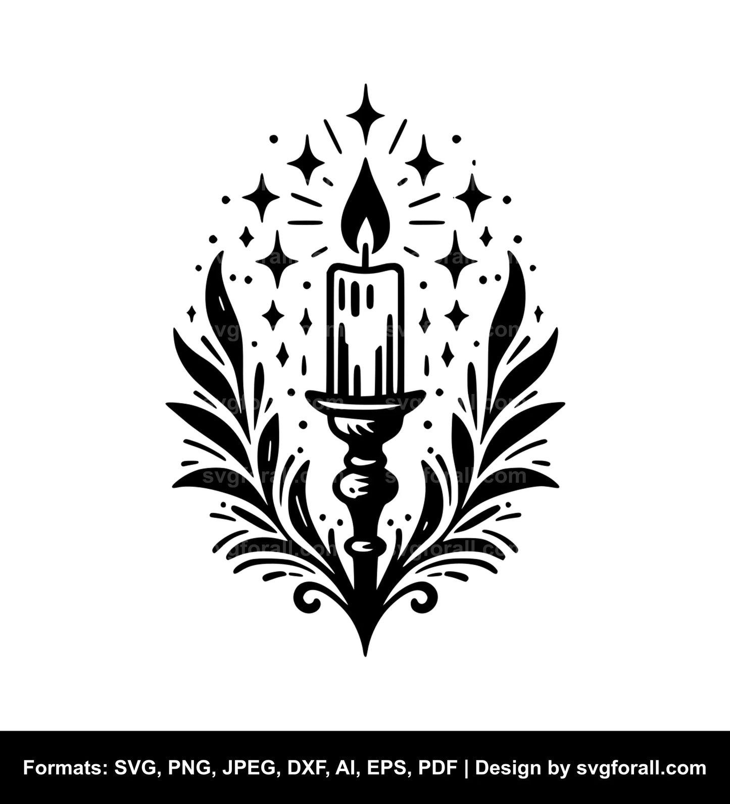 Candle Black SVG