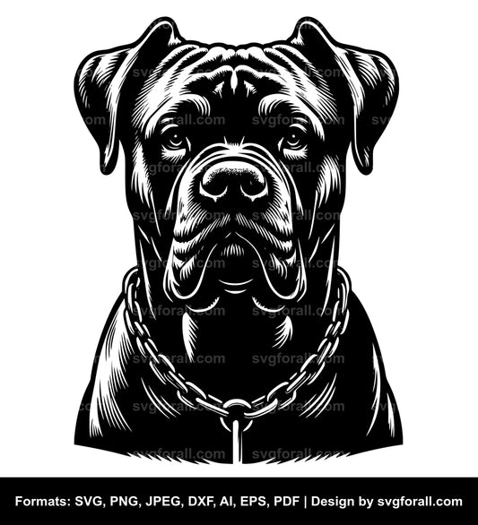 Cane Corso Dog Black SVG