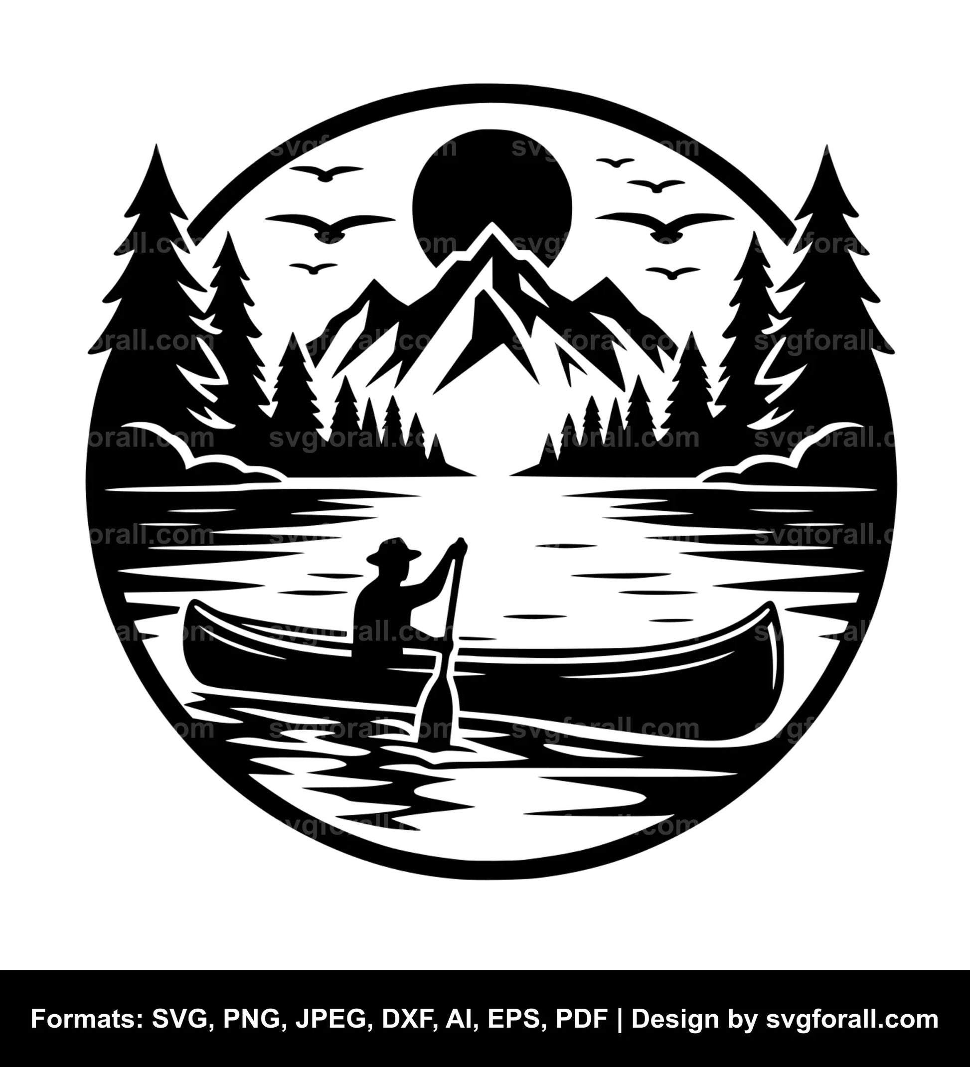 Canoe SVG PNG