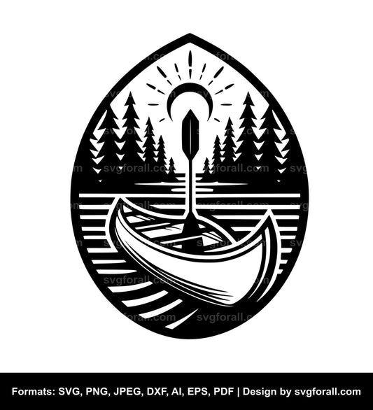 Canoe SVG Vector