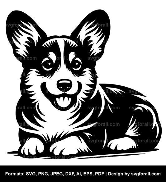 Cardigan Welsh Corgi Dog SVG Design