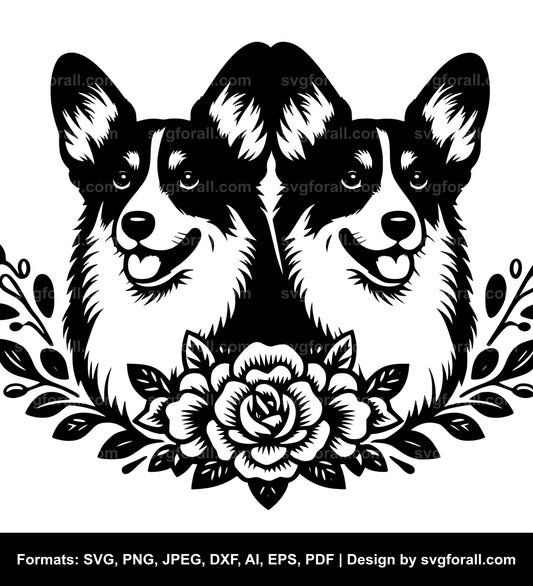 Cardigan Welsh Corgi Dog SVG Vector