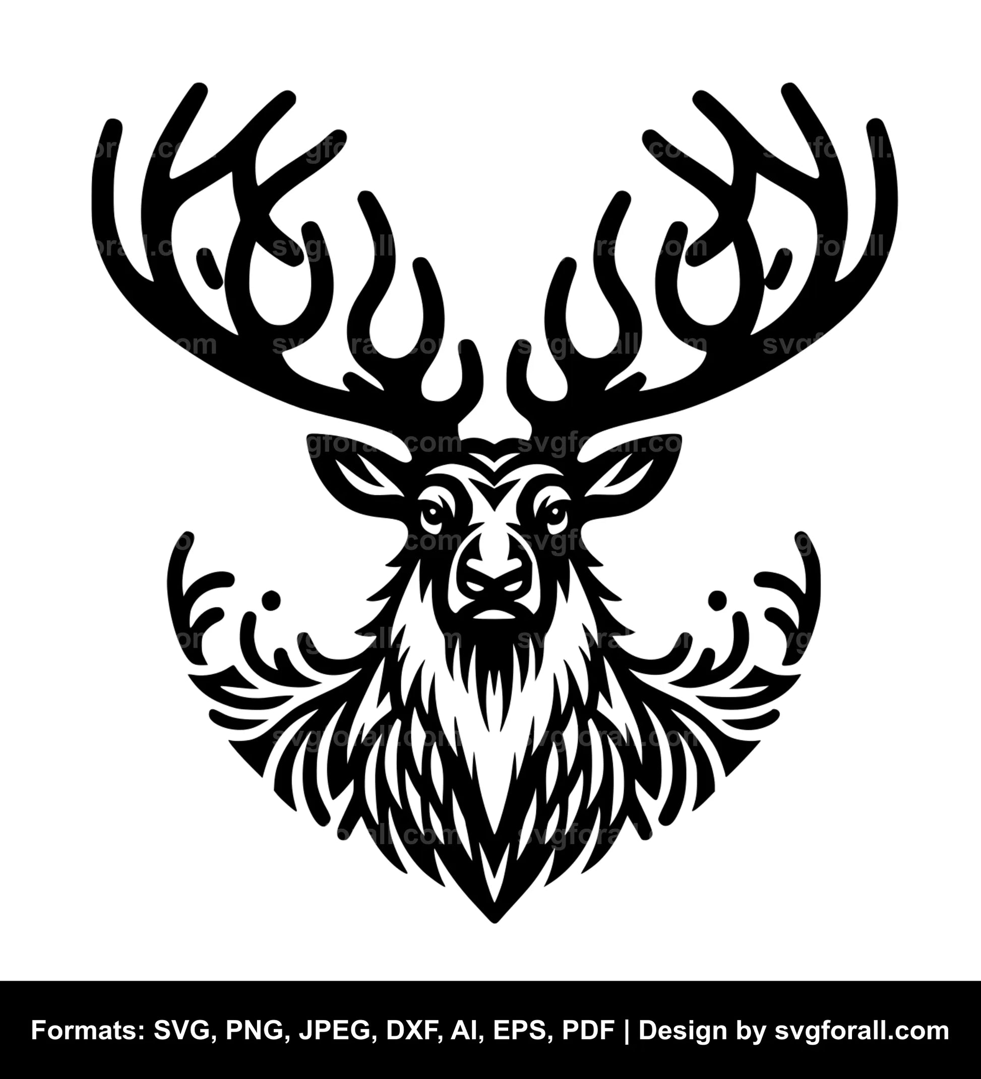 Caribou Black SVG