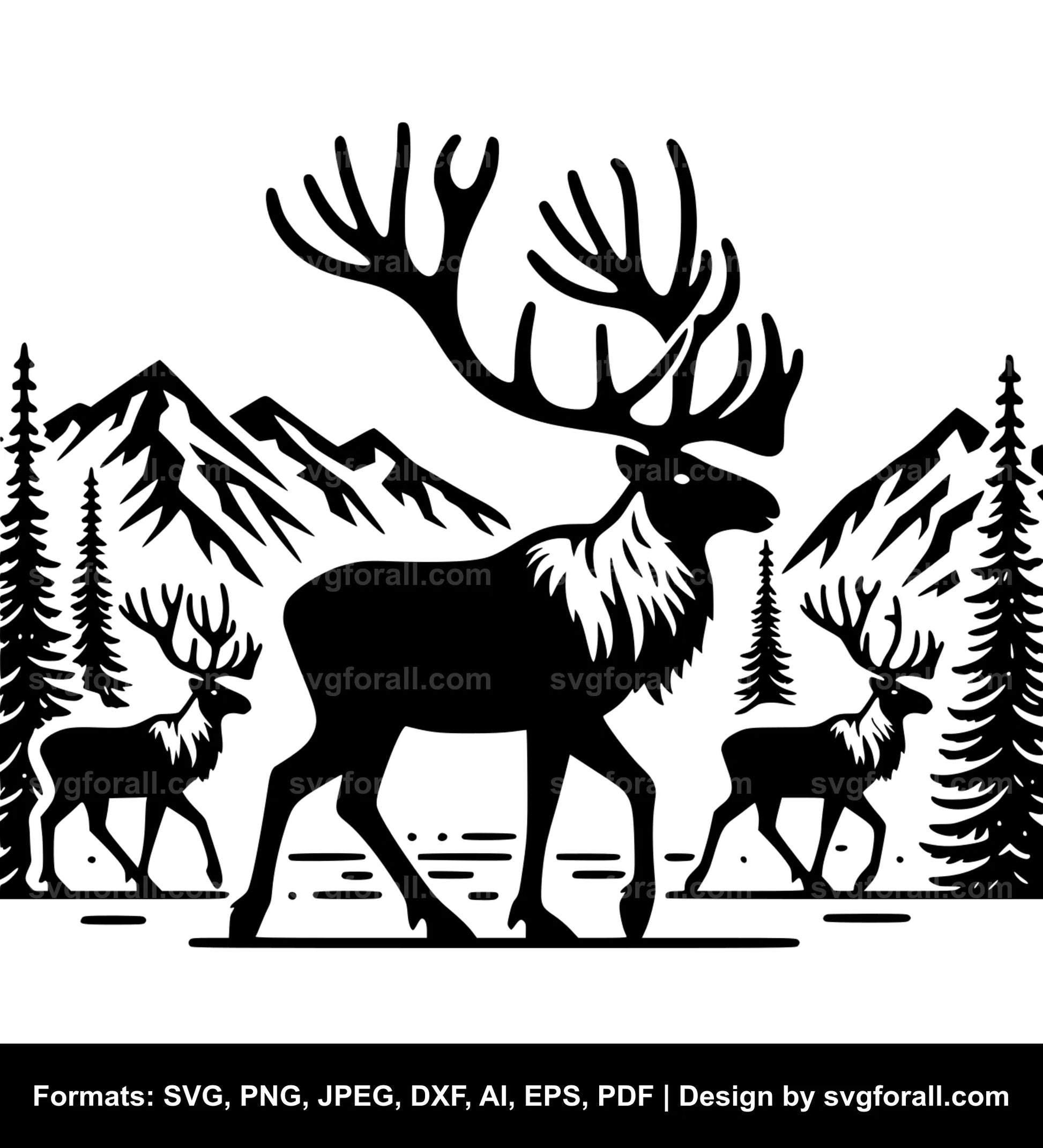 Caribou Clipart SVG