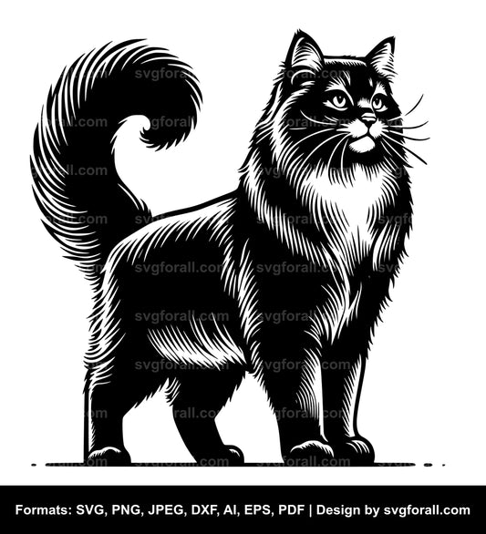 Cat Black SVG - Commercial Use