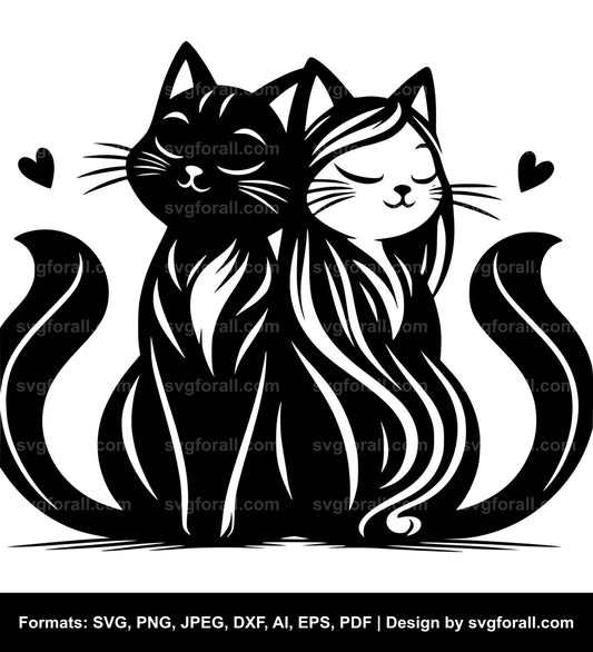 Cat Couple SVG