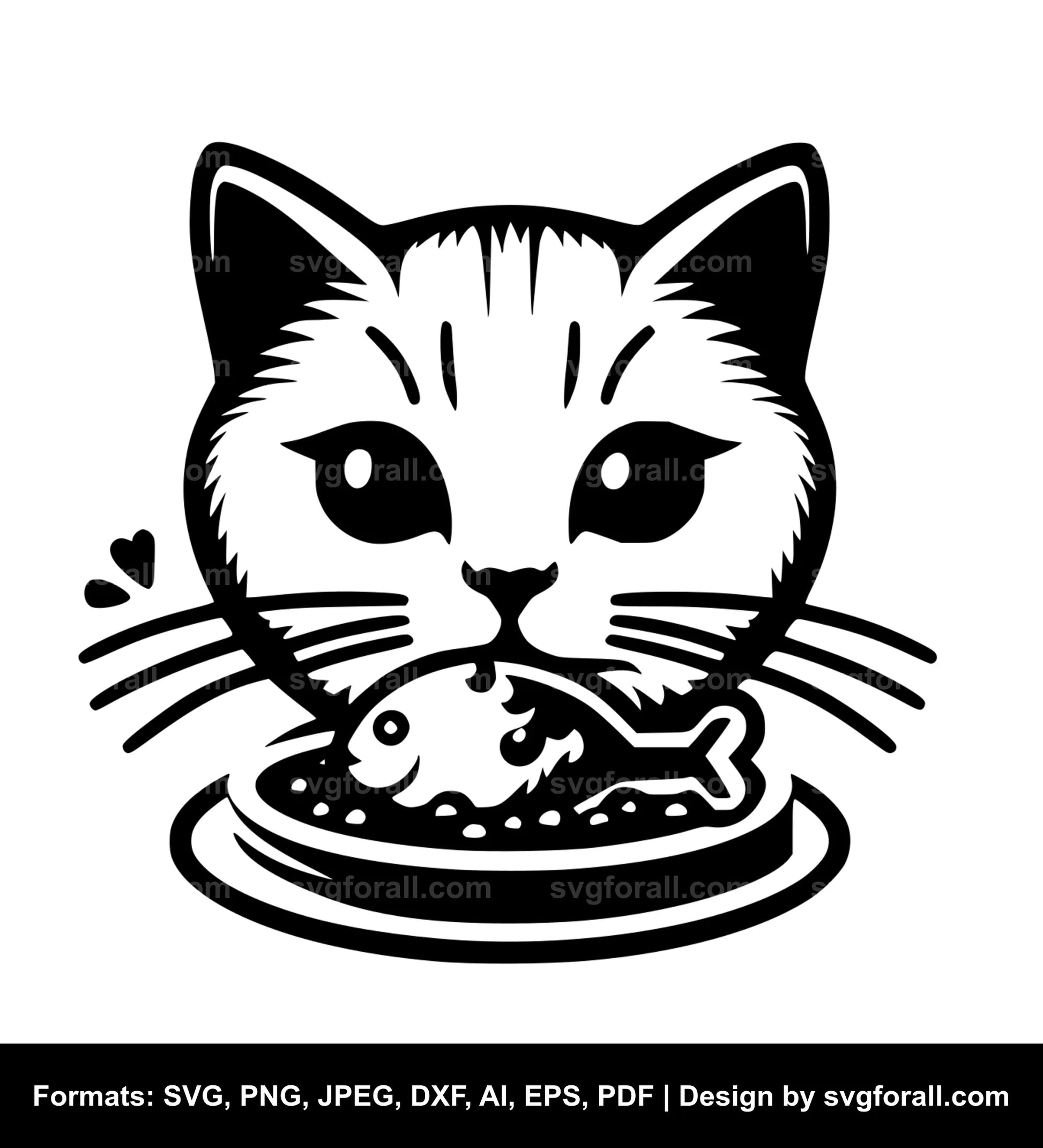 Cat Eating SVG PNG