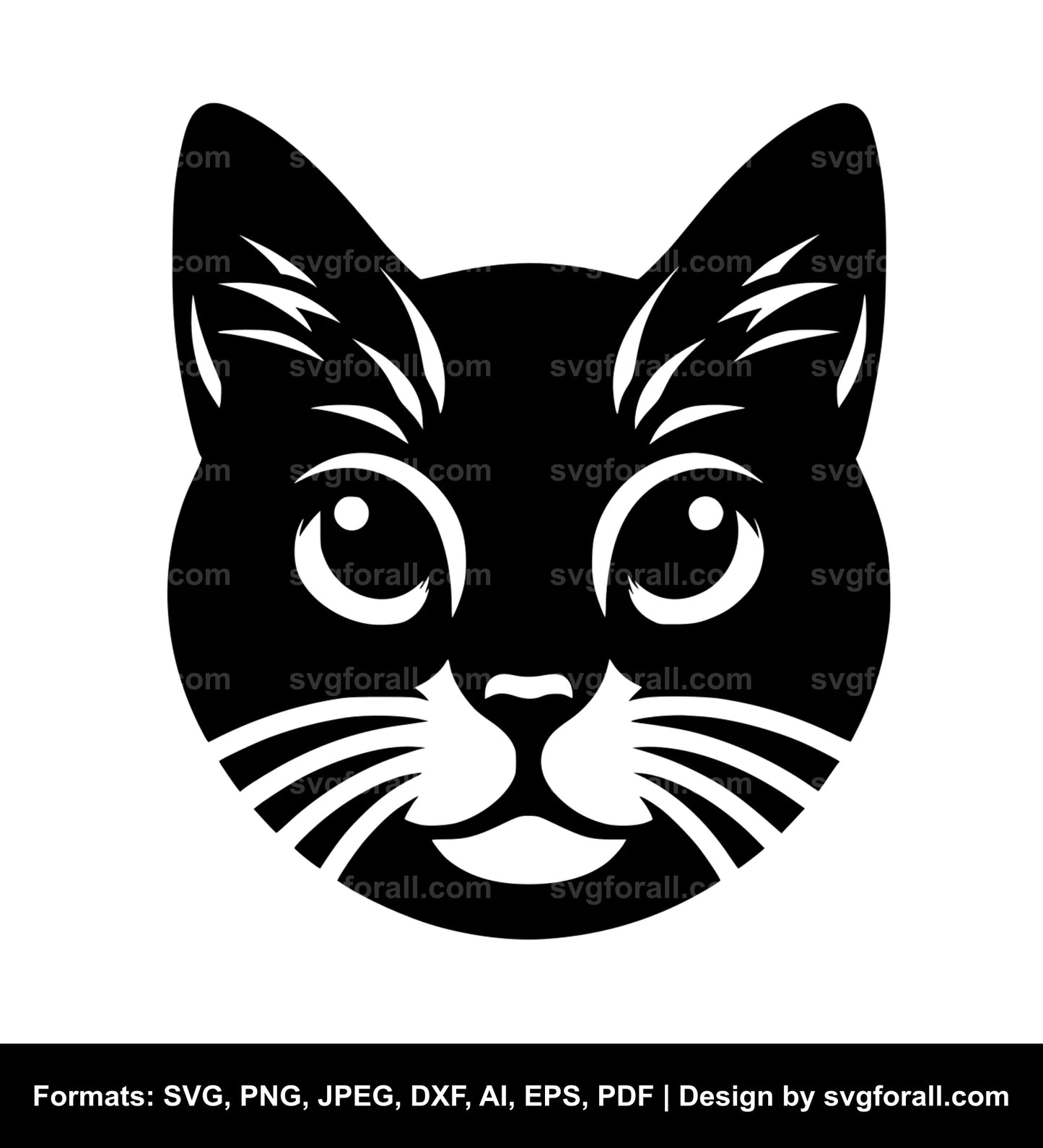 Cat Face SVG Clipart