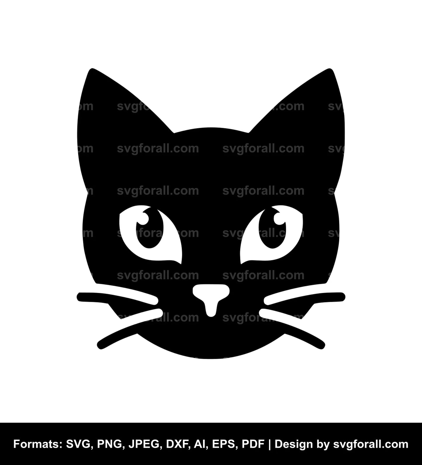 Cat Face SVG Design