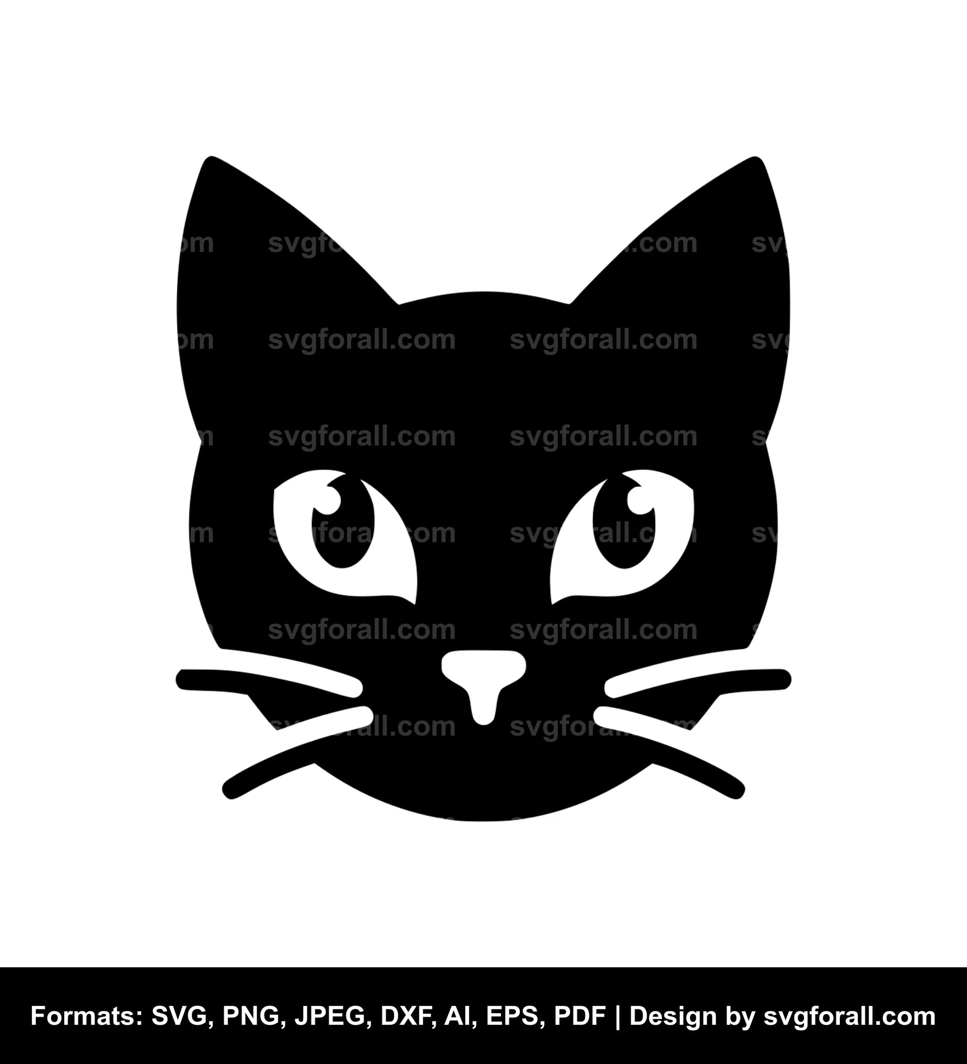 Cat Face SVG Design