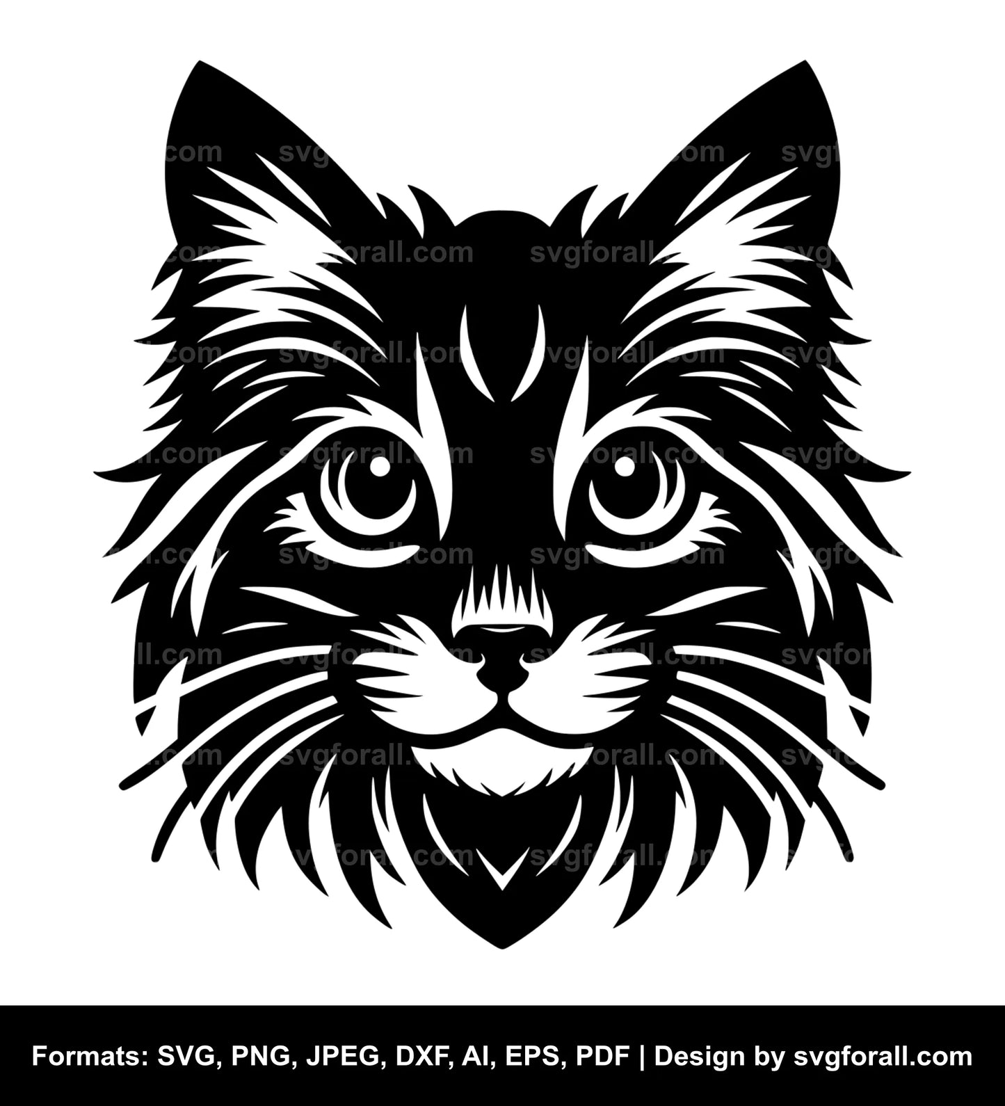 Cat Face SVG File