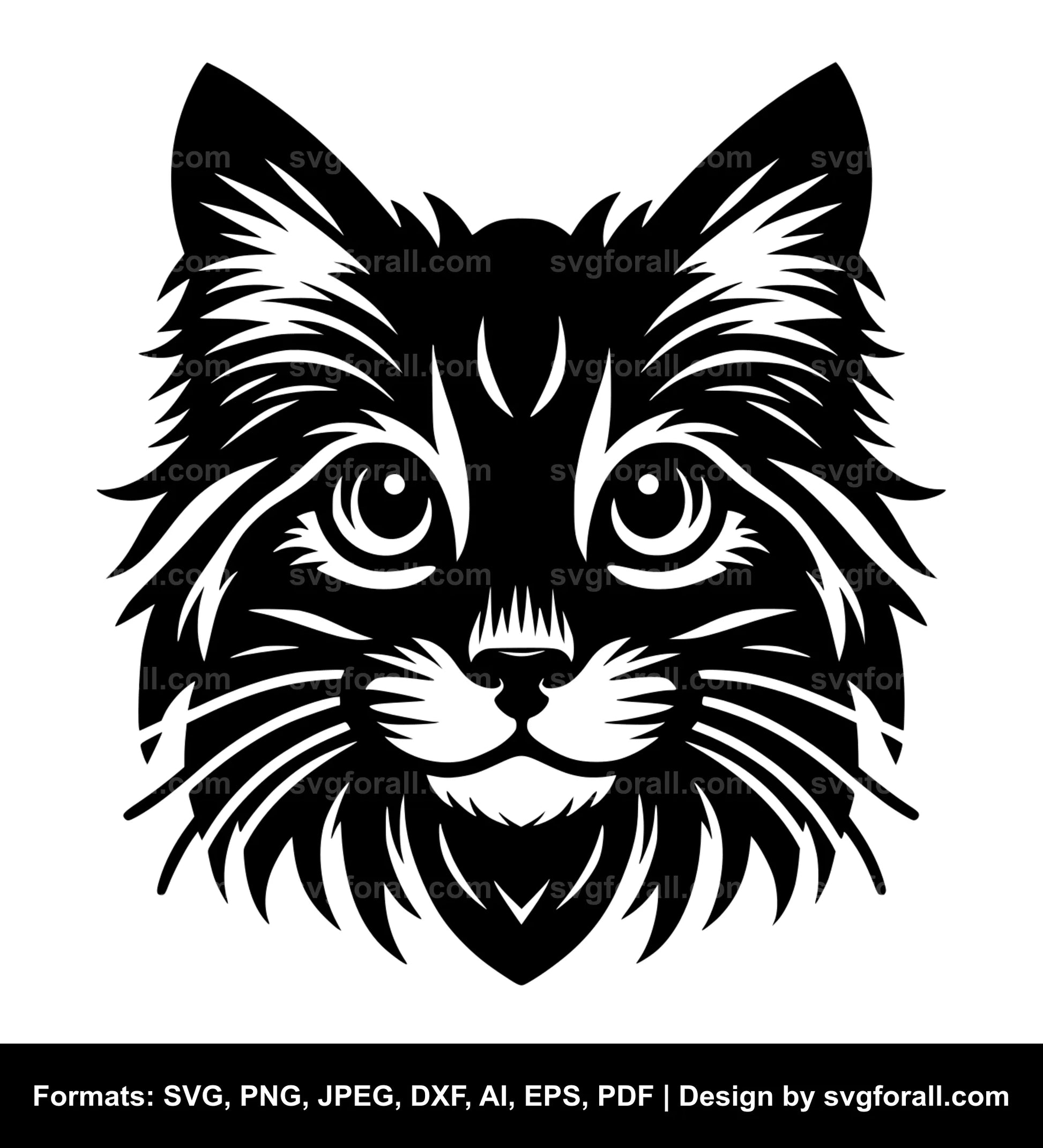 Cat Face SVG File