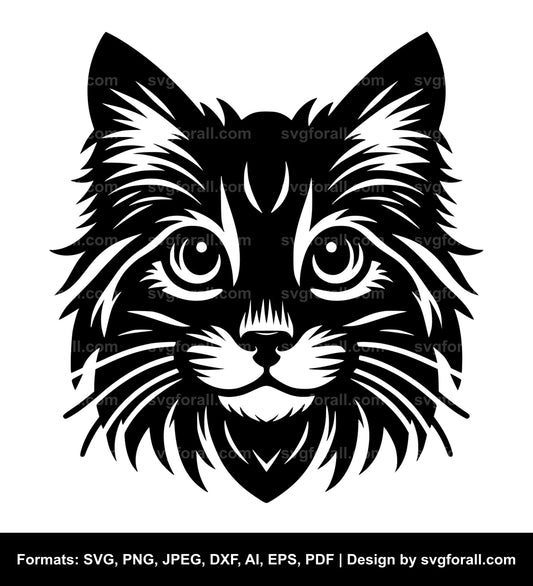 Cat Face SVG File