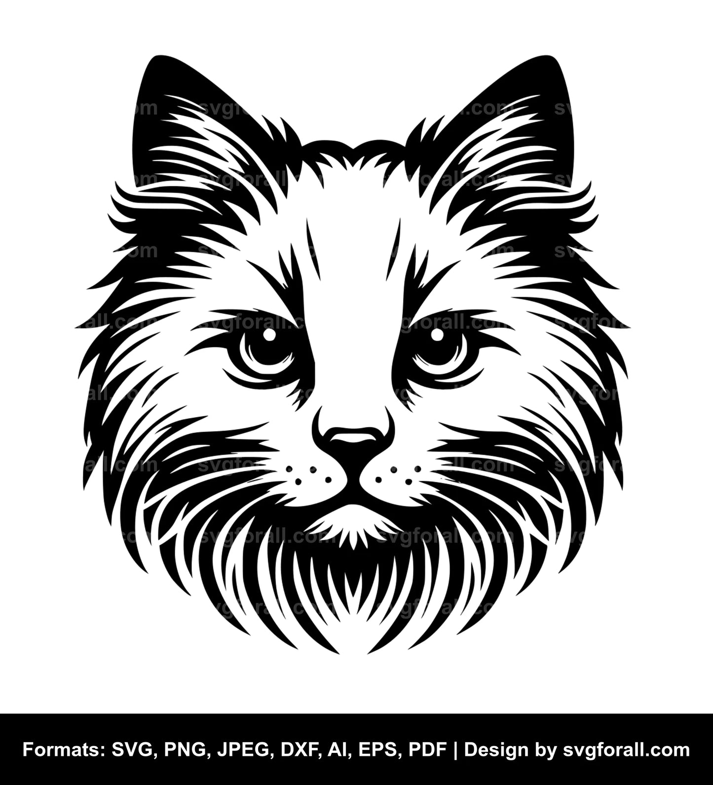 Cat Face Vector SVG