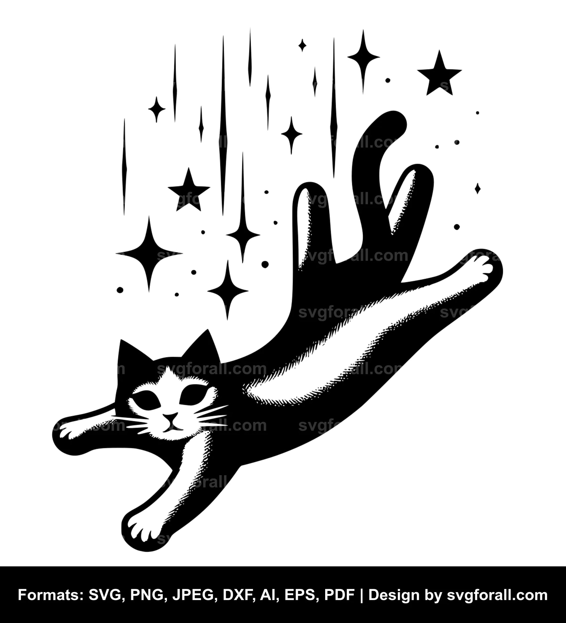 Cat Falling SVG PNG