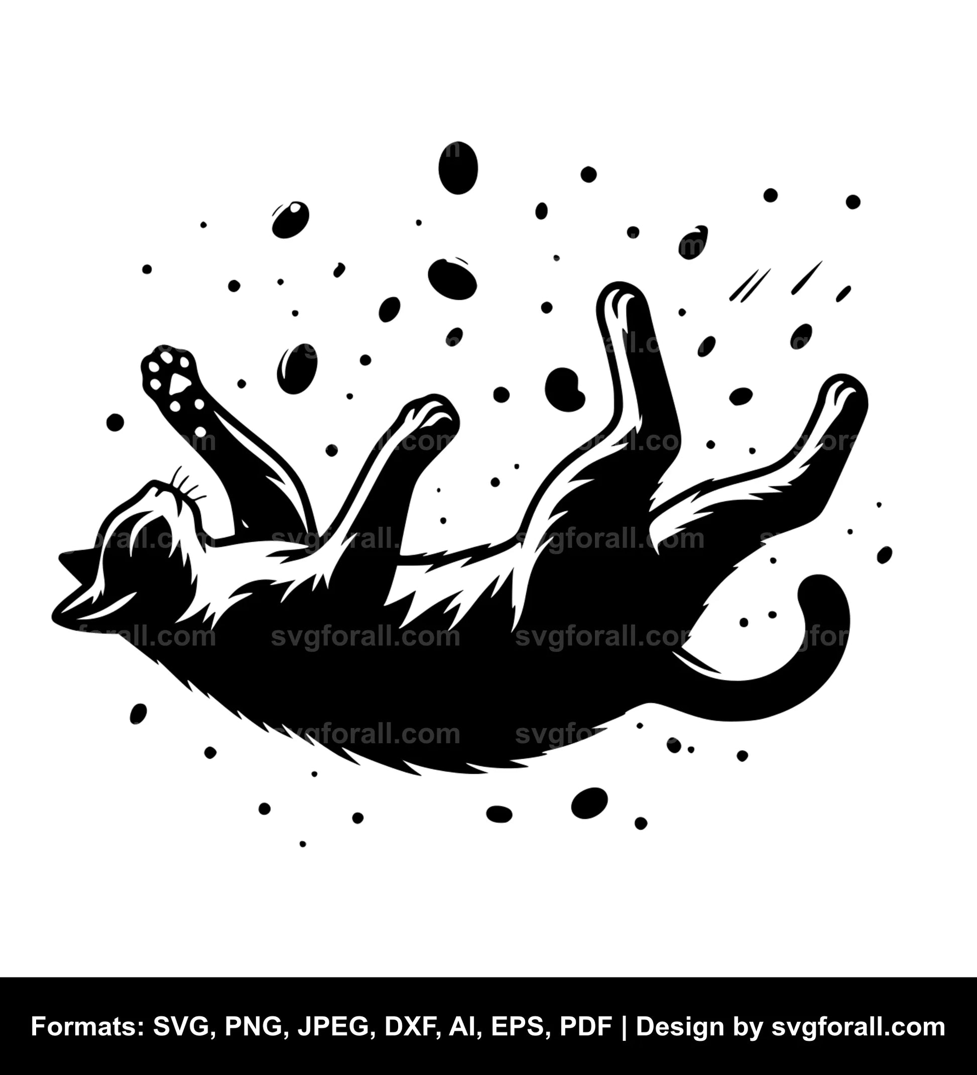 Cat Falling SVG Vector