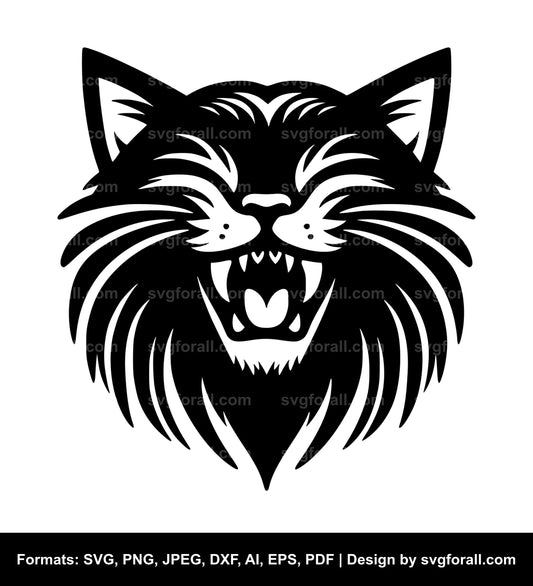 Cat Fang Black SVG