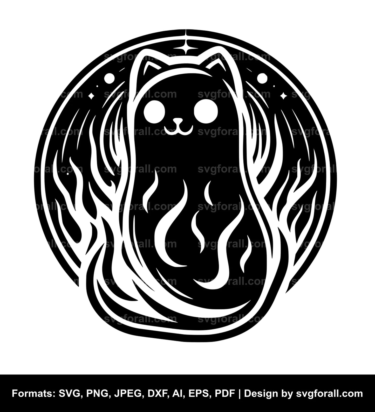 Cat Ghost Cricut SVG