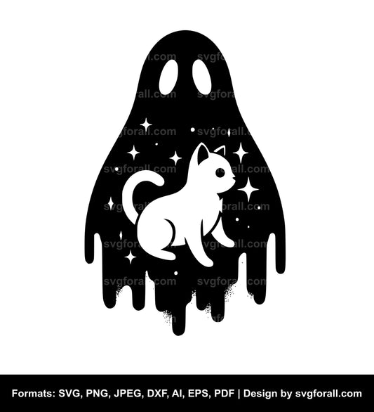 Cat Ghost For Cricut SVG