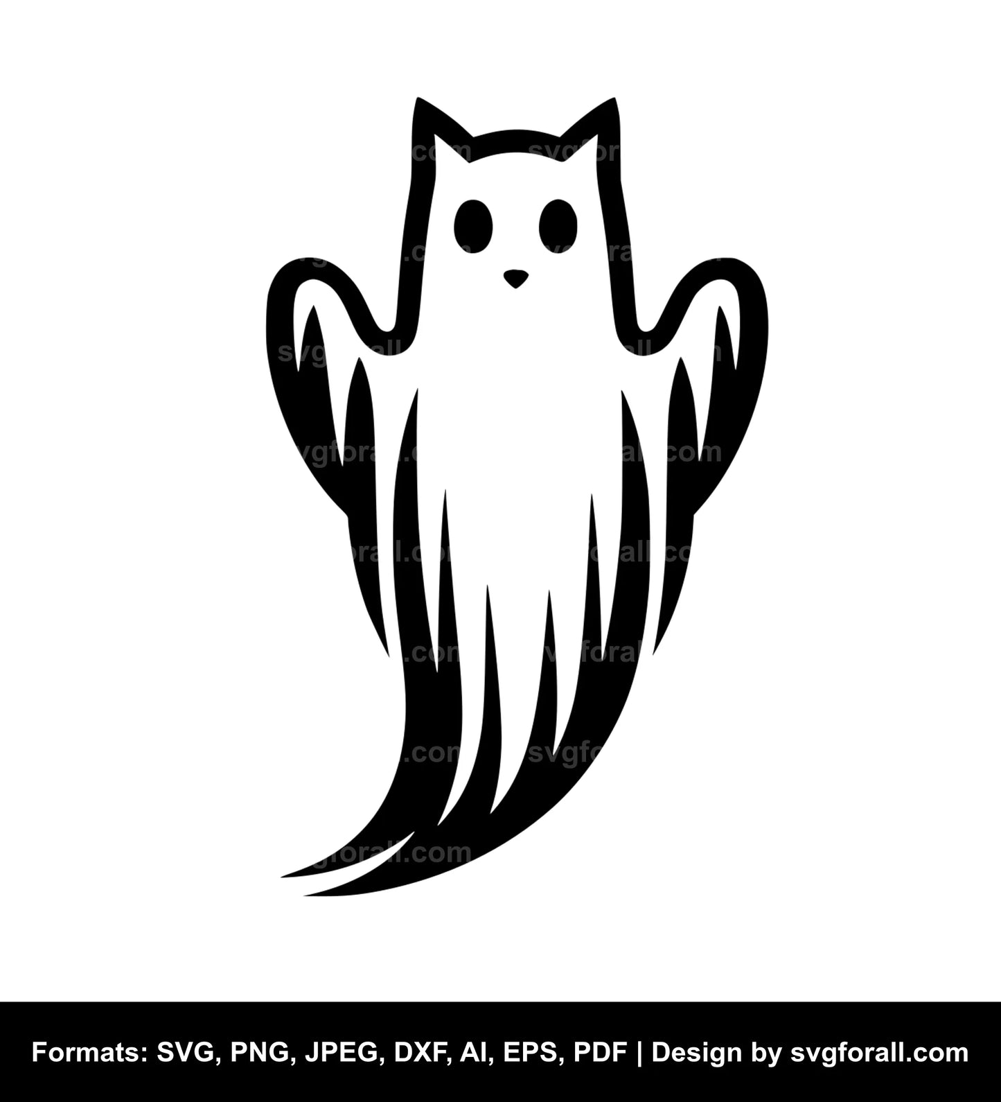 Cat Ghost SVG - For Cricut