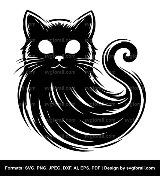 Cat Ghost SVG Clipart