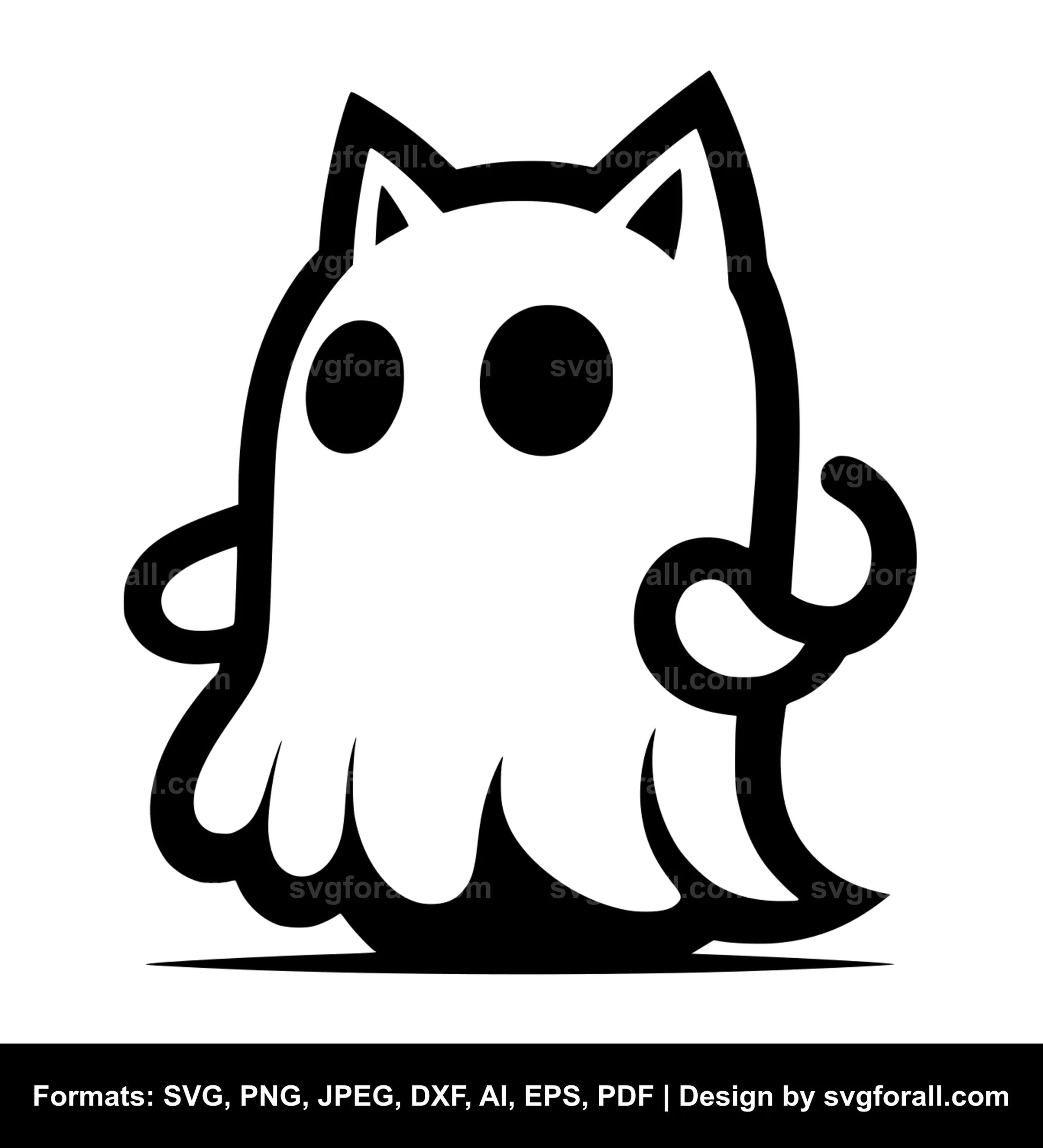 Cat Ghost SVG Cut Files