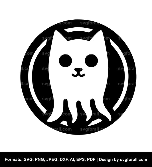 Cat Ghost SVG Design