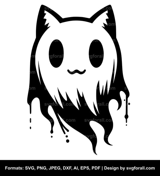 Cat Ghost SVG File