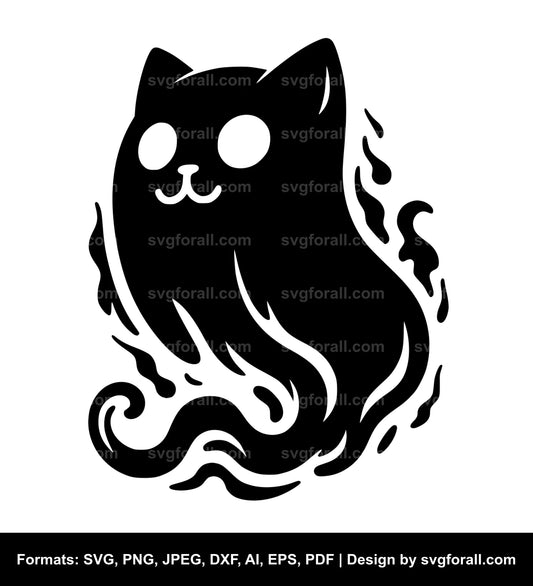 Cat Ghost SVG For Cricut