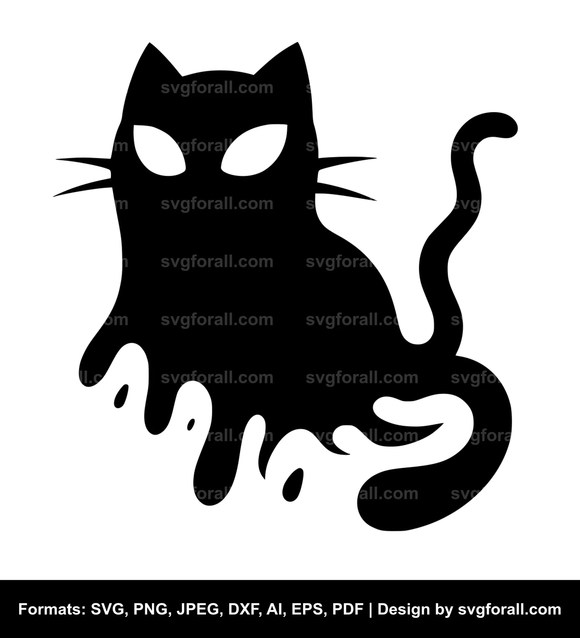 Cat Ghost SVG PNG For Cricut