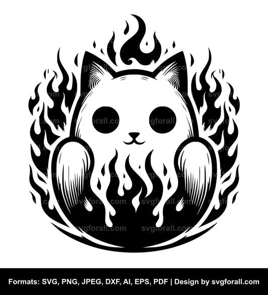 Cat Ghost SVG Vector