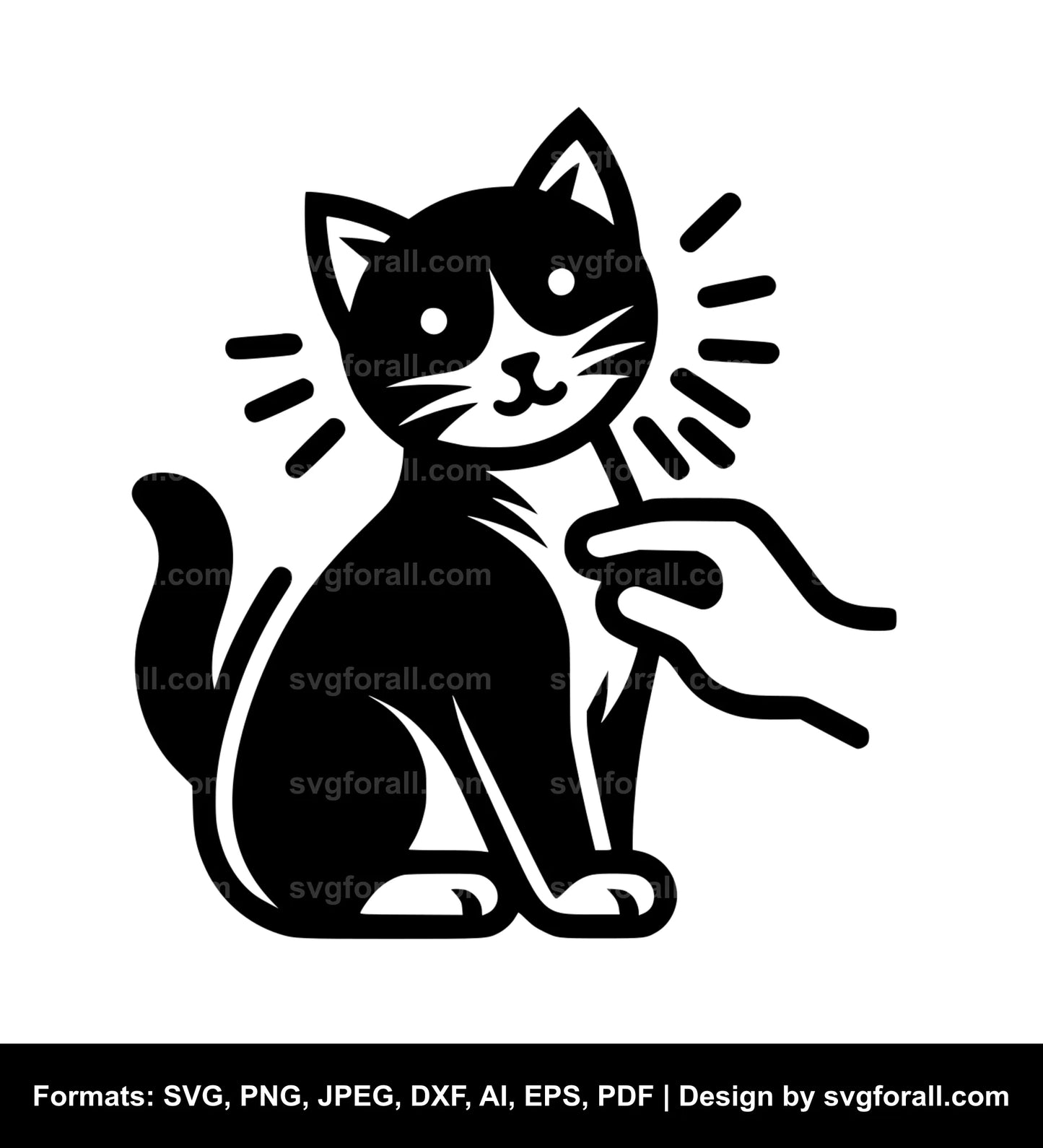 Cat Grooming Clipart SVG