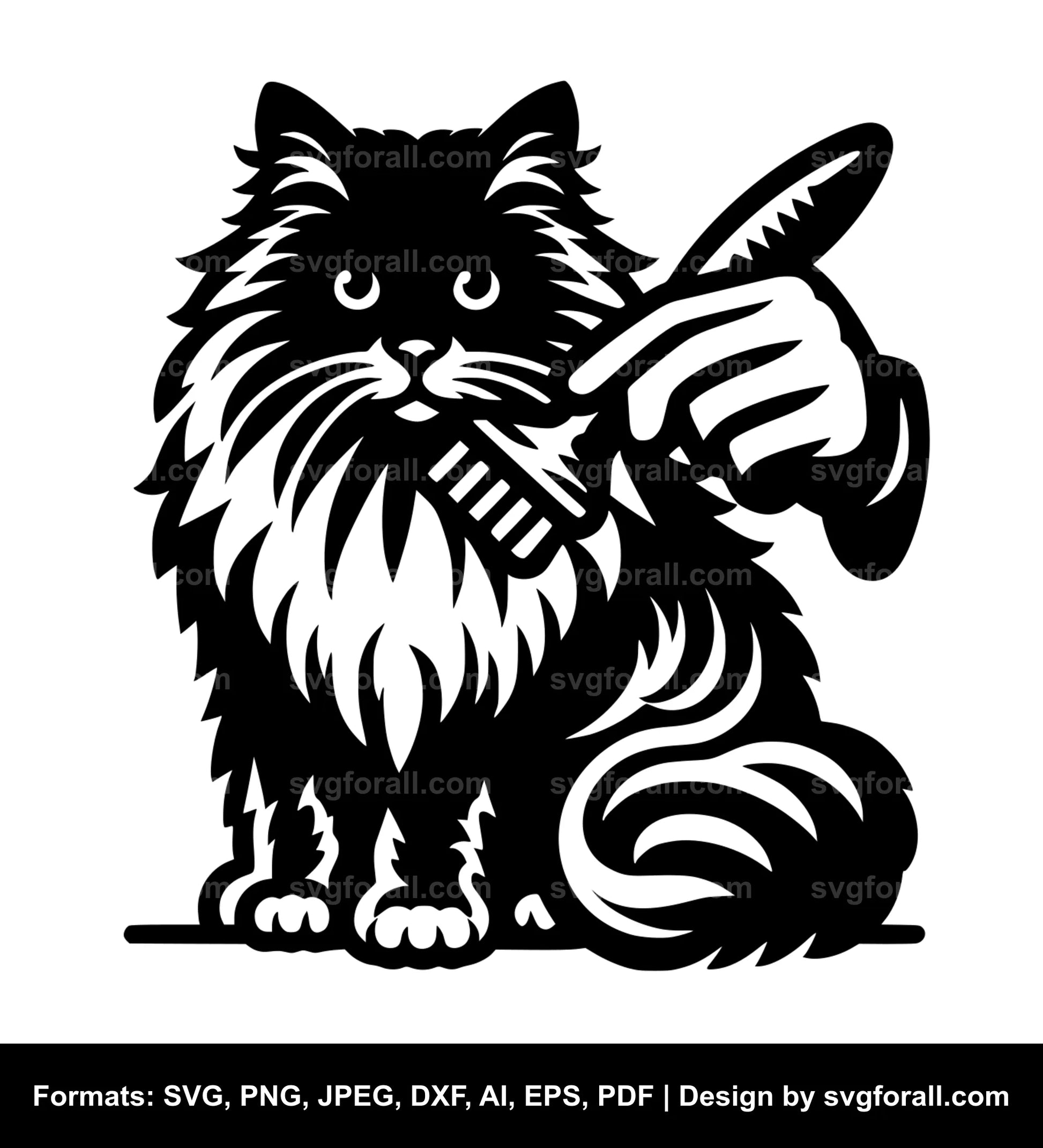 Cat Grooming SVG PNG