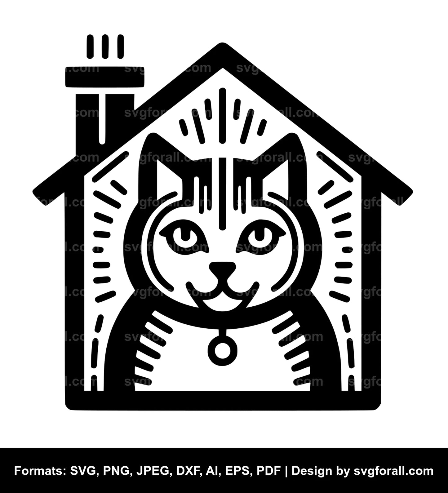 Cat House Vector SVG