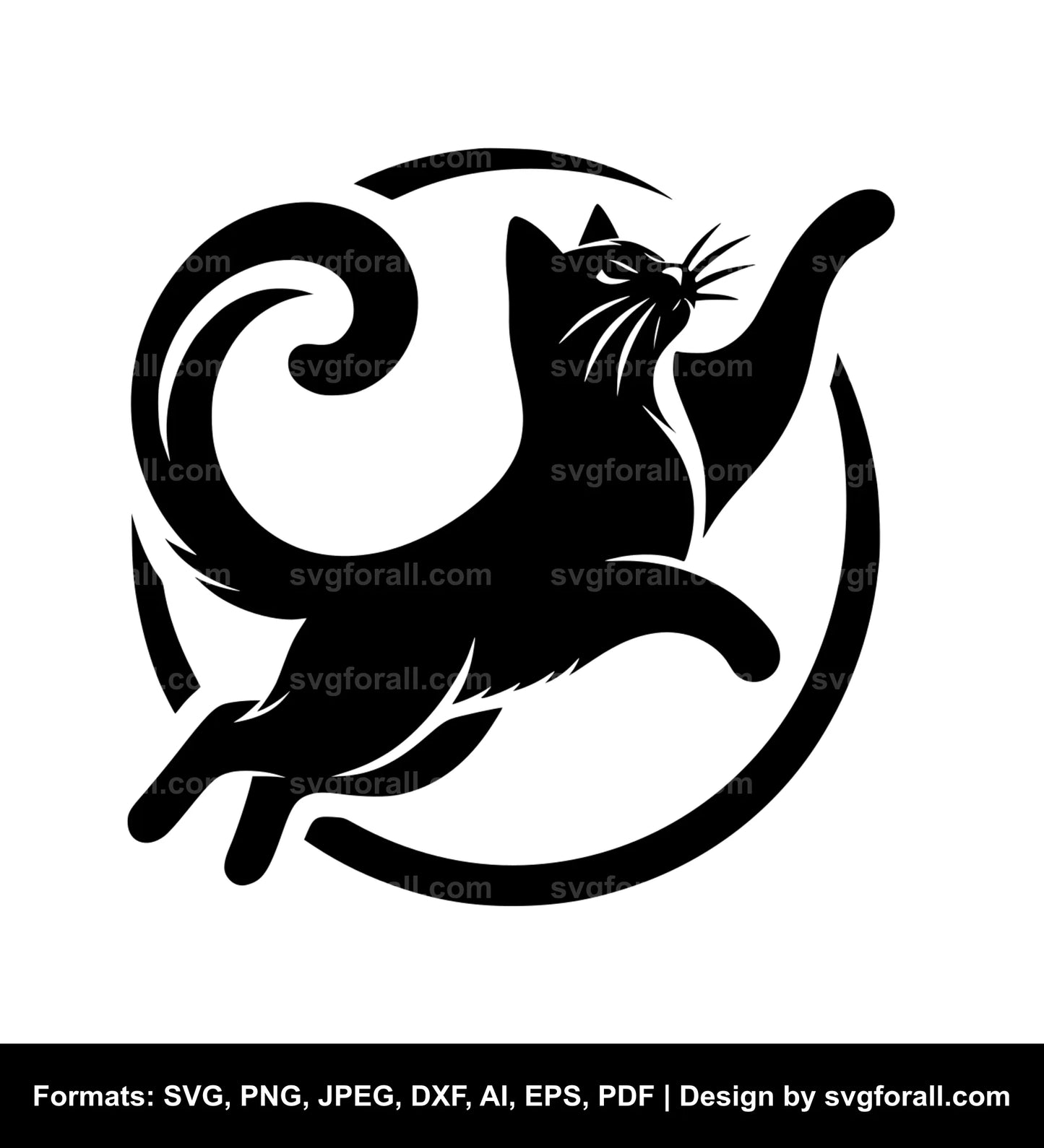 Cat Jumping Cricut SVG