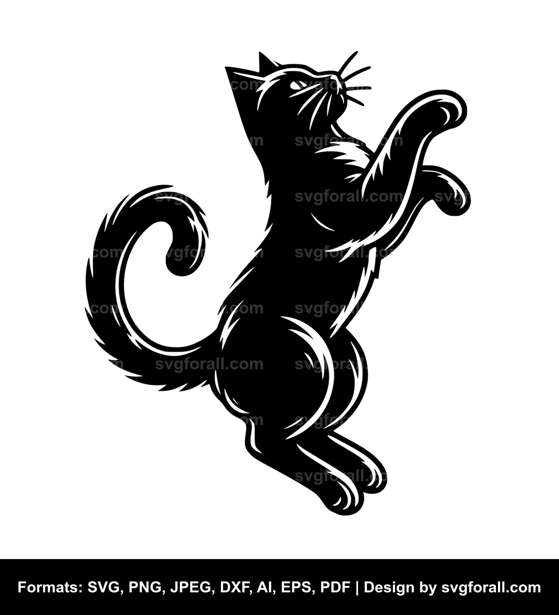 Cat Jumping SVG File