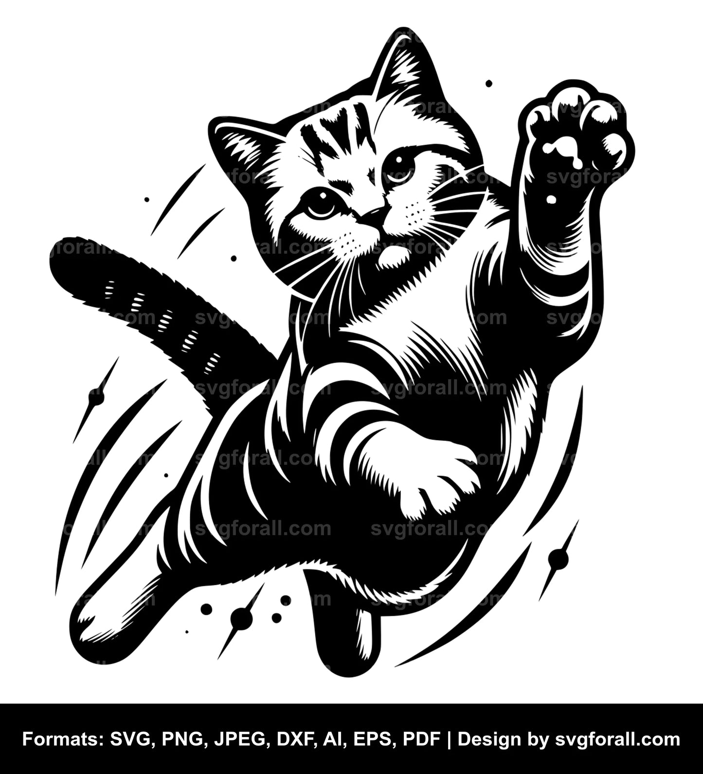 Cat Jumping SVG PNG