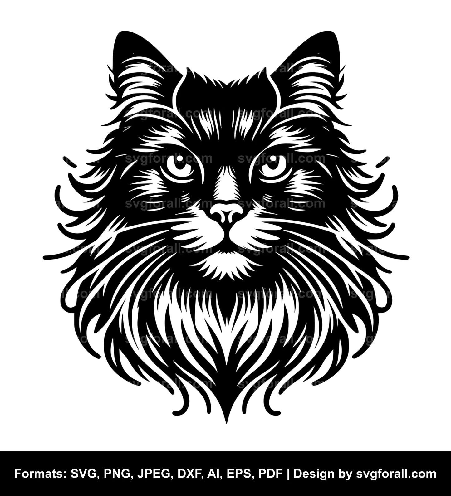 Cat Laser Cutting SVG