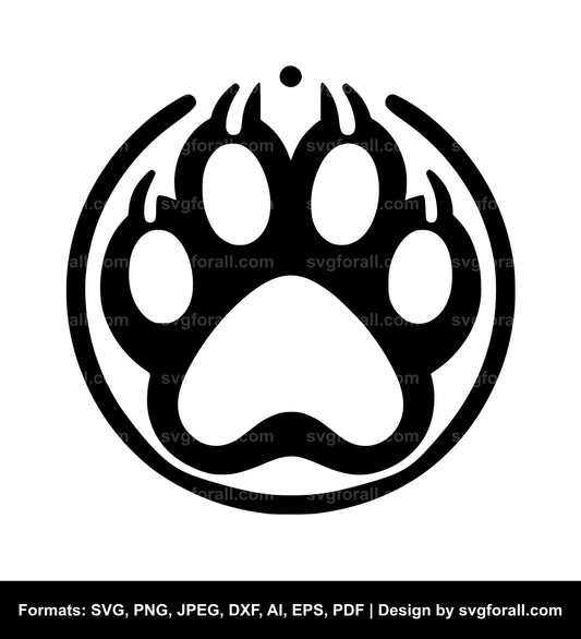 Cat Paw Black SVG PNG