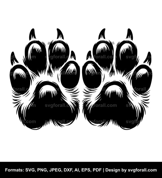 Cat Paw Clipart SVG