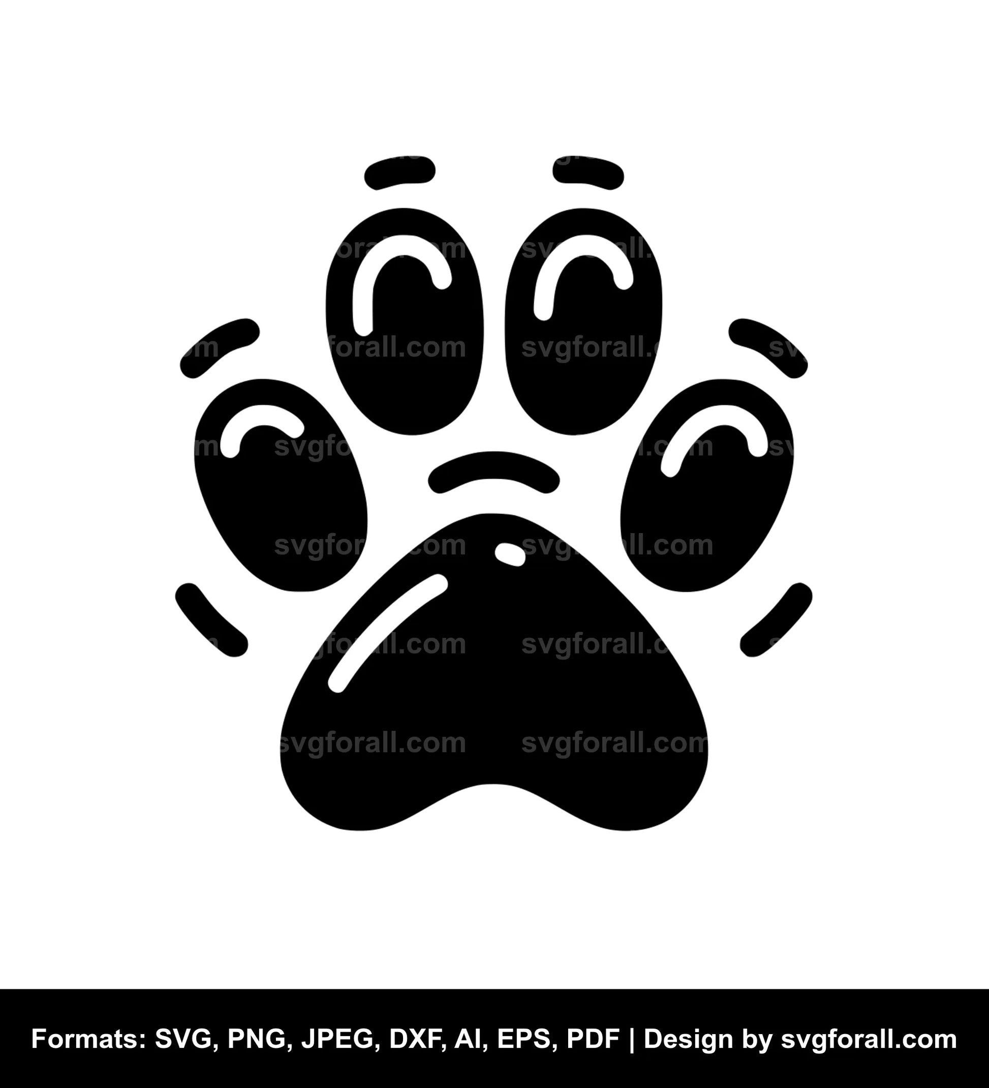 Cat Paw SVG Clip Art