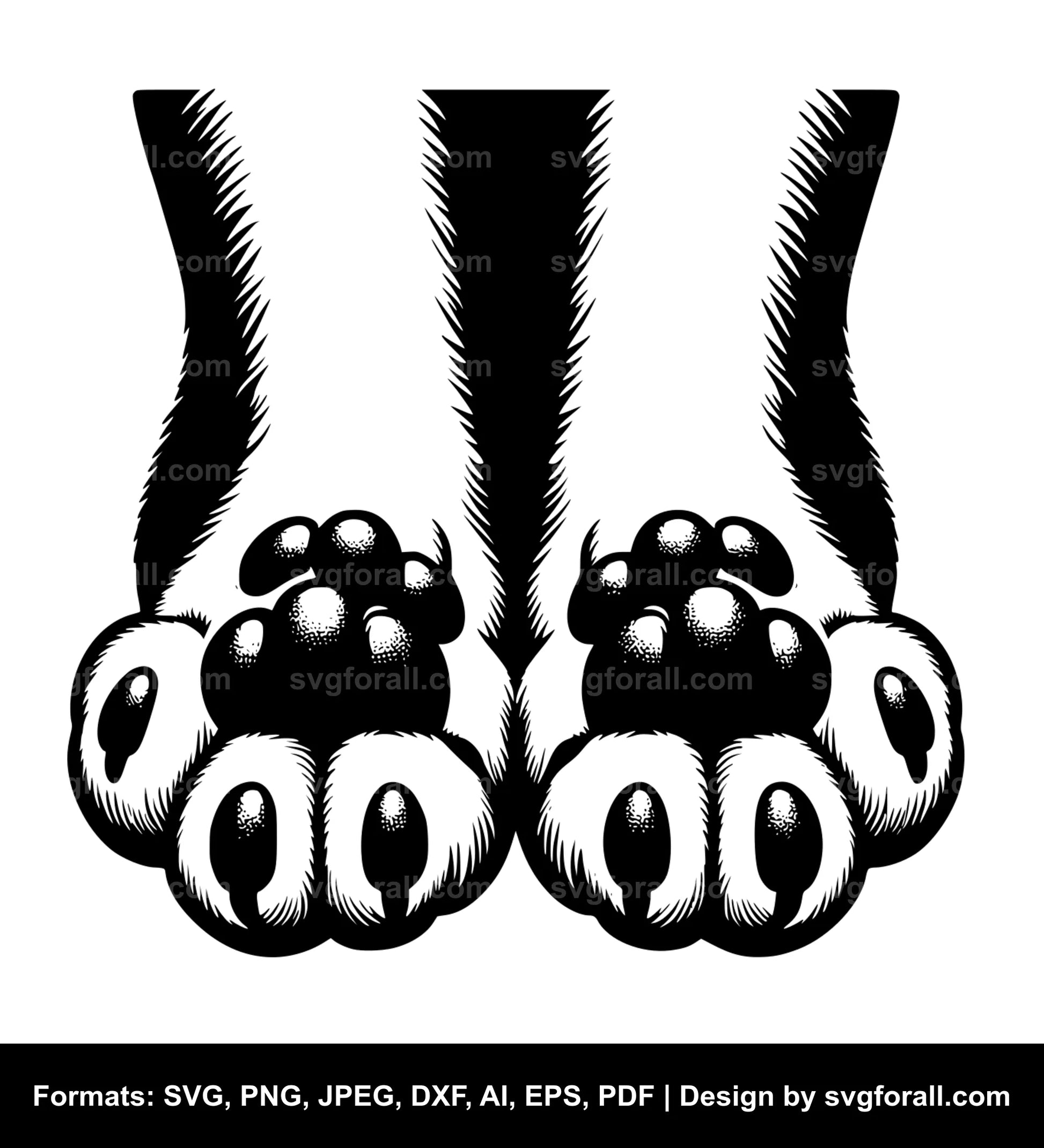 Cat Paw SVG Clipart