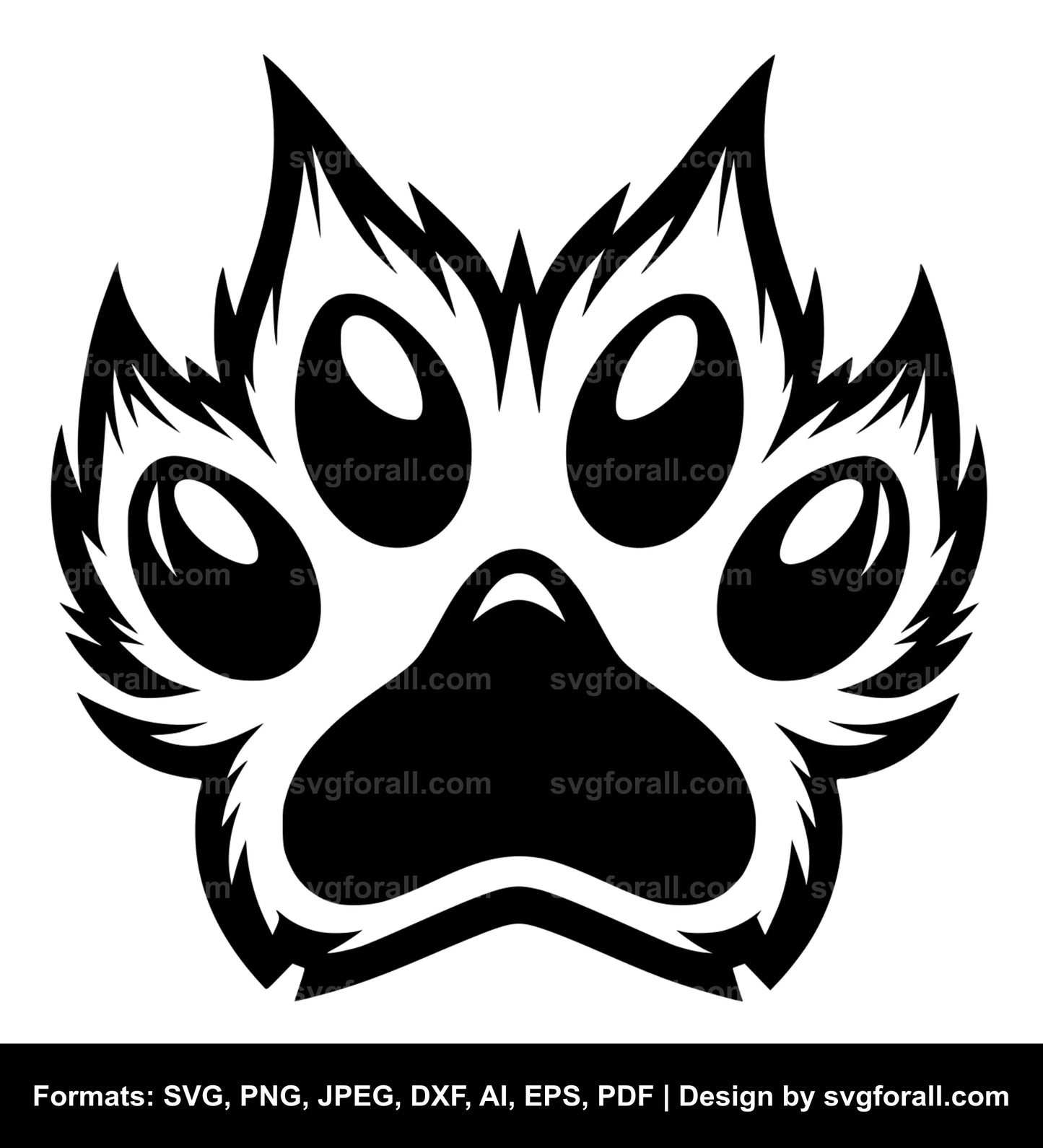 Cat Paw SVG Design