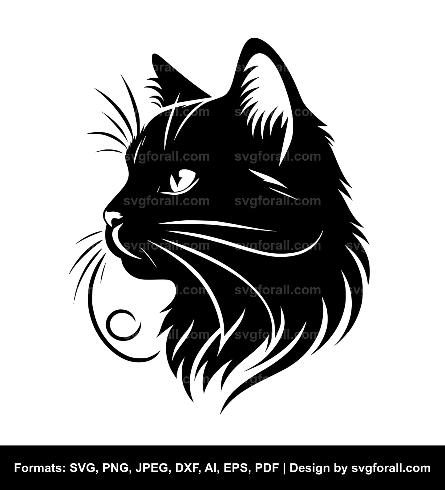 Cat Profile Vector SVG